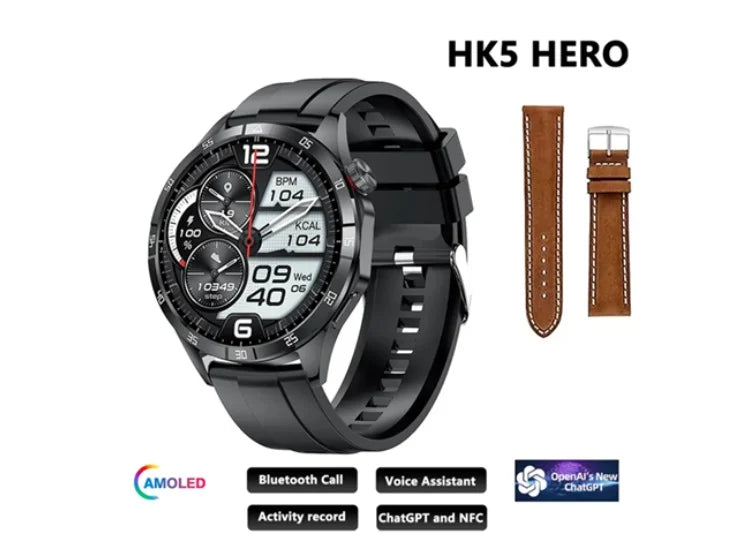 Smartwatch HK5 Hero GPS Chat GPT con doble correa